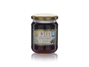 Miód spadziowy ze spadzi liściastej 600g zbiór 2024r